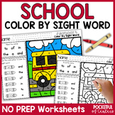 Back to School Color By Code Sight Word Practice Morning W