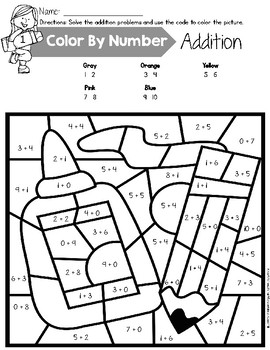 Color By Number Addition {Back to School} {Differentiated K to 5th Grade}