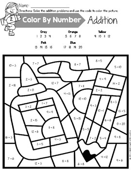 Back to School Color by Number Free Printable - Persia Lou