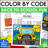 Back to School Color By Number - Parts of Speech - 3rd Gra