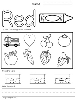 Back to School Color Worksheets by Techy Kinder by Ms Ramirez | TpT