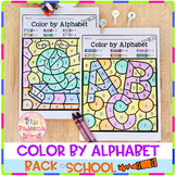 Back to School Color by Code - Alphabet