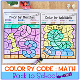 Back to School Color by Code – Math (Color by Number, Addi
