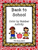 Back to School Color by Number