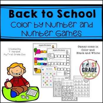 Preview of Back to School - Color by Number and Number Games