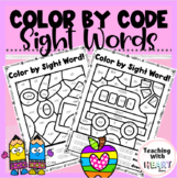 Back to School Color by Sight Word | Color by Code