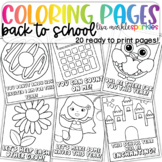 First Day of Back to School Coloring Pages Activity Sheets