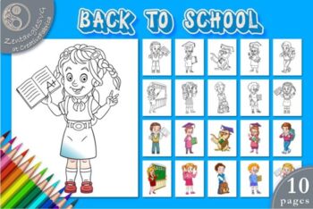 Preview of Back to School Coloring Book for Kids