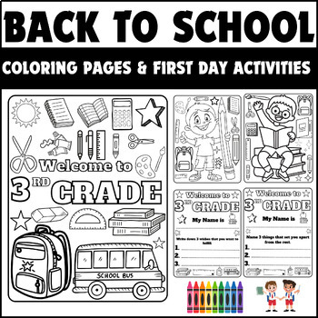 3rd Grade Back to School Coloring Page | Back to School Activities