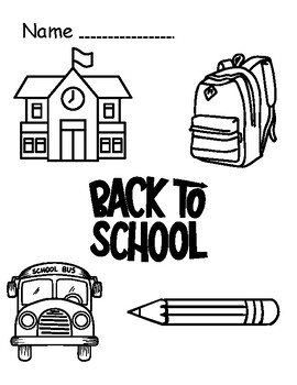 Back to School Coloring Page by Let Kids Be Kids | TPT