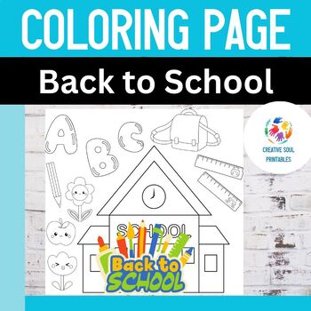 Vibrant Adventures: Back-to-School Supplies Coloring