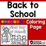 Back to School Coloring Page | First Day of School Coloring Page