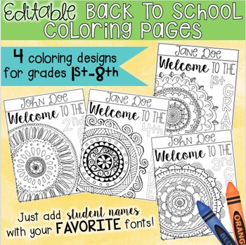 Preview of Back to School Coloring Pages