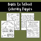 Back to School Coloring Pages - FREEBIE
