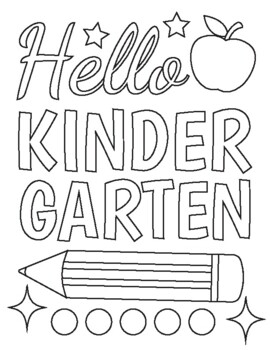 Preview of Back to School Coloring Pages : First Day of School Activities / Post Cards