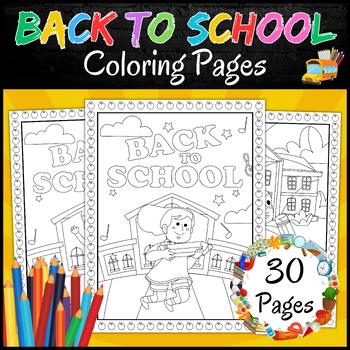 Preview of Back to School Coloring Pages | First Day of School Morning Work Coloring Sheets