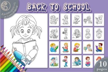 Preview of Back to School Coloring Pages for Kids