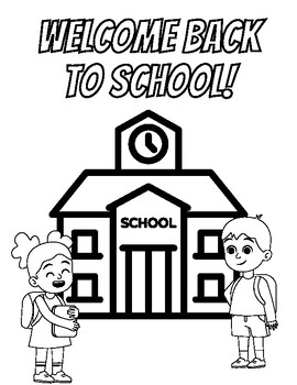 Back to School Coloring Pages for Morning Work or Early Finishers