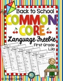 Back to School Common Core Language Freebie First Grade L.1.1a