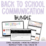 Back to School Communication Bundle | Newsletters, Note He
