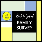 Back to School Communication: EDITABLE Family Survey