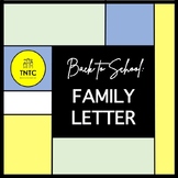 Back to School Communication: EDITABLE Family Letter