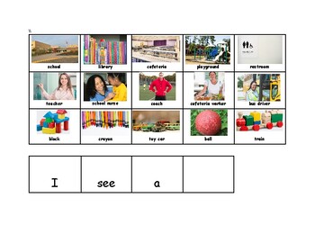 Preview of Back to School Communication & Language Board