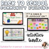 Back to School Community Building Activities Bundle | Goog