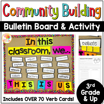 Preview of Back to School Community Building Bulletin Board: In This Classroom, We...