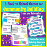 Back to School Community Building Games Grades 5-8 Google 