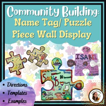 Preview of Community Building- Name Tag/Team Puzzle Piece: Wall Display