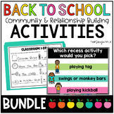 Back to School Community & Relationship Building Activitie