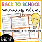 Back to School Community Team building and Get to Know You
