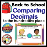 Back to School Comparing Decimals Boom Cards