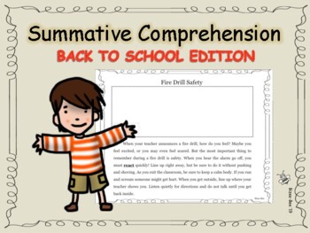 Preview of Comprehension: Back to School