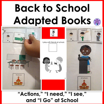 Preview of Back to School Core Word Adapted Books and Emergent Readers Special Education