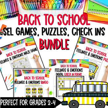 Preview of Back to School Counseling Activities Bundle of SEL Games