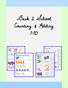 Preview of Back to School Count/Add Within 10