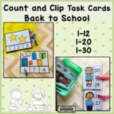 Back to School Counting Activities | Count and Clip