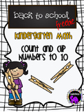 Back to School Count and Clip Cards (Numbers to 10)