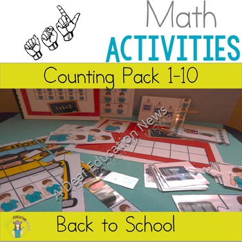 Preview of Back to School Counting Activities 1-10 (ASL Version)