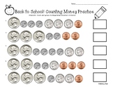 Back to School Counting Money Practice Worksheet