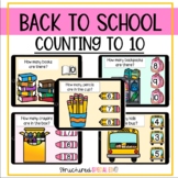 Back to School Counting to 10 Boom Cards 