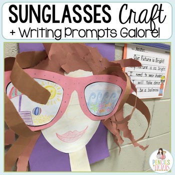 Preview of Back to School Craft / Summer Sunglasses / Bright Future Prompts