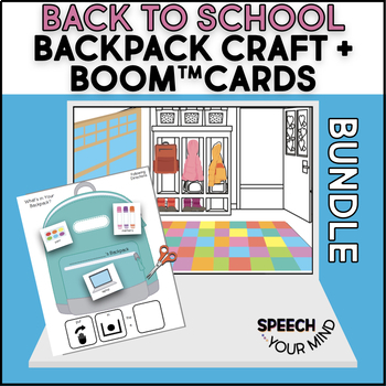 Preview of Back to School Craft and Boom Cards™ Early Language Bundle