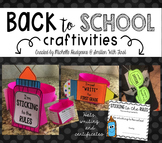 Back to School Craftivities (hats, writing, and certificates)