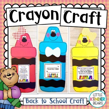 Back to School Crayon Craft and Class Book by Little Kinder Bears