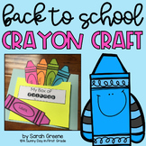Back to School Crayon Name Craft