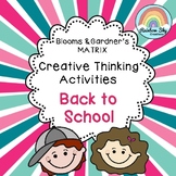 Back to School Creative Thinking Activities