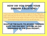 Back to School Creative Writing Prompt
